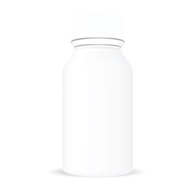 Beyaz gri güzellik ürünleri/kozmetik veya tıbbi plastik şişe