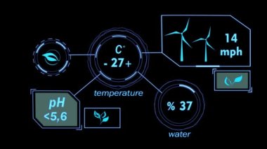 Yel değirmeni simgelerinin siyah arkaplanı