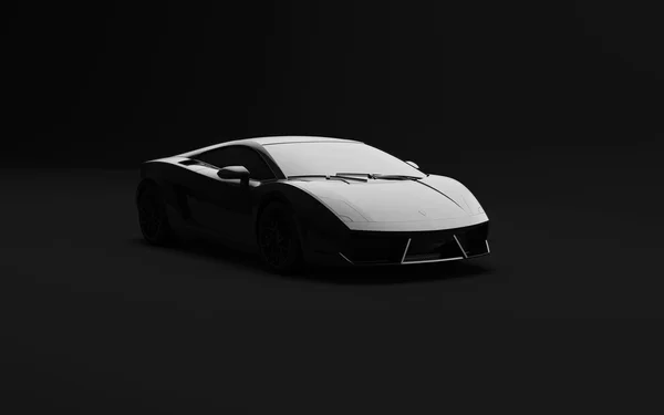 Super voiture de sport de luxe noire — Photo