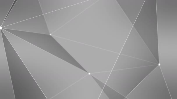 Low-poly triangles on grey background. 4K video background 3d animation. — Stock Video