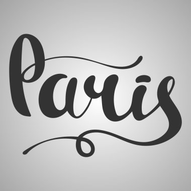 Paris yazı. El Paris yazılı. Modern el yazı.