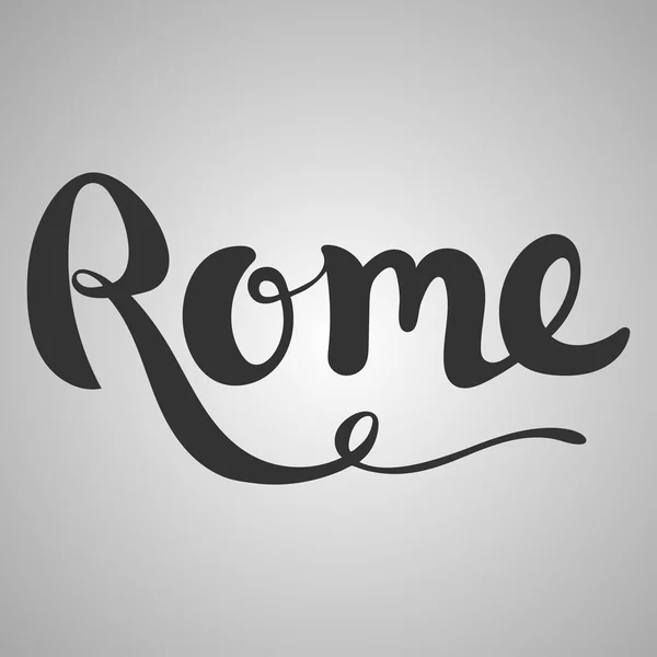 ローマのレタリング。手書きのローマ。近代的な手レタリング. — ストックベクタ