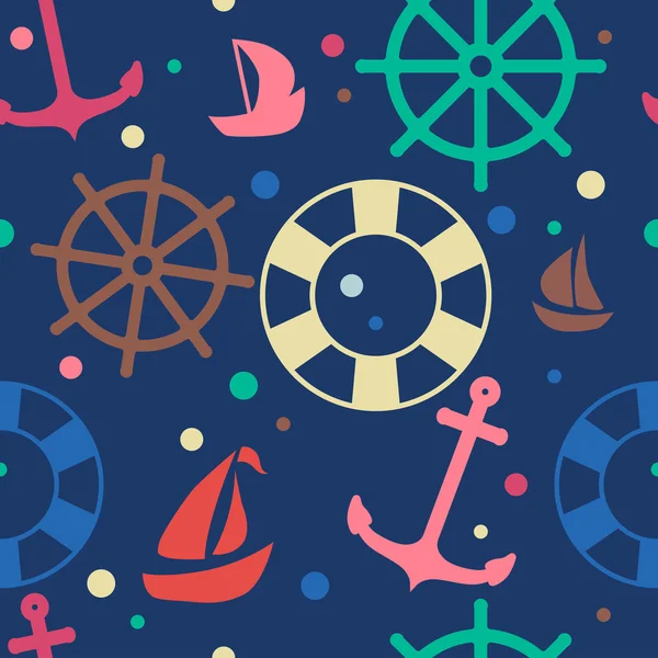 Patrón inconsútil del mar. Hermoso patrón para un textil para niños — Archivo Imágenes Vectoriales