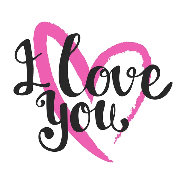 Yazı seviyorum. Vektör sanat. El yazı çekilmiş. Y seviyorum