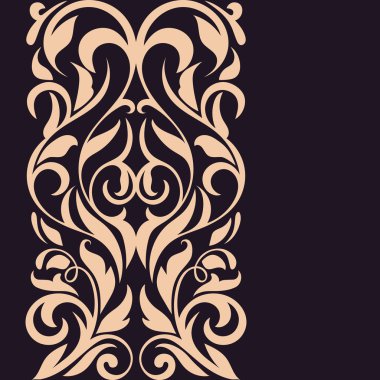 Vintage sınır. Soyut tasarım. Çiçek sınır