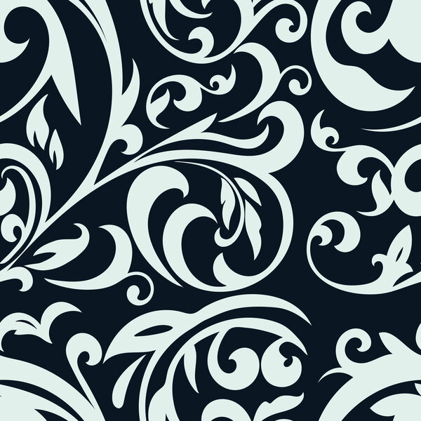 Seamless pattern with floral design.Vector background. Vintage p