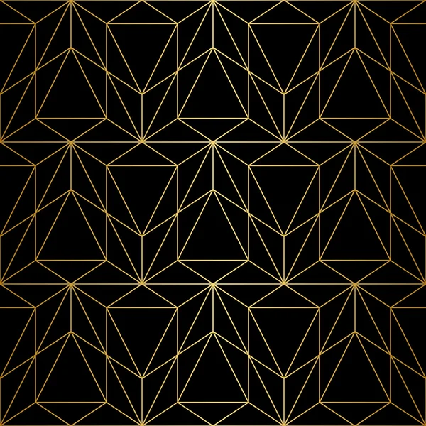 Texture dorée.Modèle géométrique sans couture . — Image vectorielle