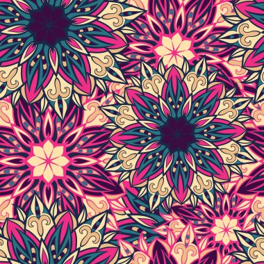 Sorunsuz yuvarlak süsleme desen. Sorunsuz mandala desen