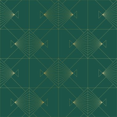 Altın doku. Kesintisiz geometrik desen. Altın arka plan. Vektör seamless modeli. Rhombus ve düğümleri ile geometrik arka plan. Soyut geometrik desen.