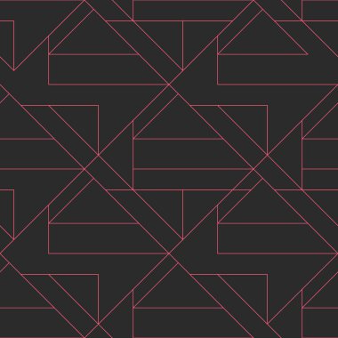 Kusursuz geometrik desen. Karanlık arka plan. Vektör kusursuz desen. Eşkenar dörtgen ve düğümlerle Geometrik arkaplan. Soyut geometrik desen.