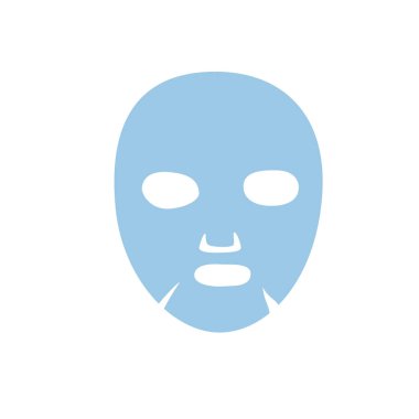 Çarşaf maskesinin el çizimi çizimi. Her gün cilt bakımı. Modern stilde vektör illüstrasyonu.