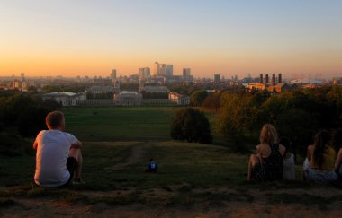 Greenwich park sunset clipart