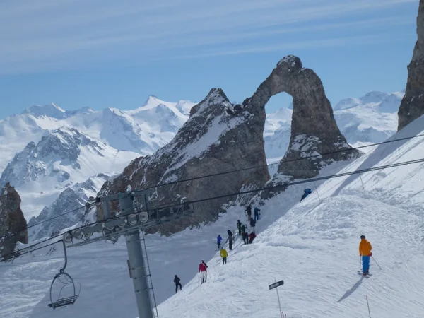 "Oko jehly "v Alpách — Stock fotografie
