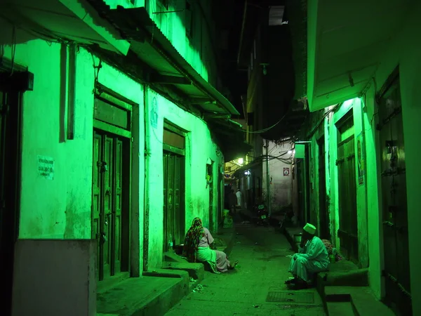 Callejón de Zanzíbar por la noche — Foto de Stock
