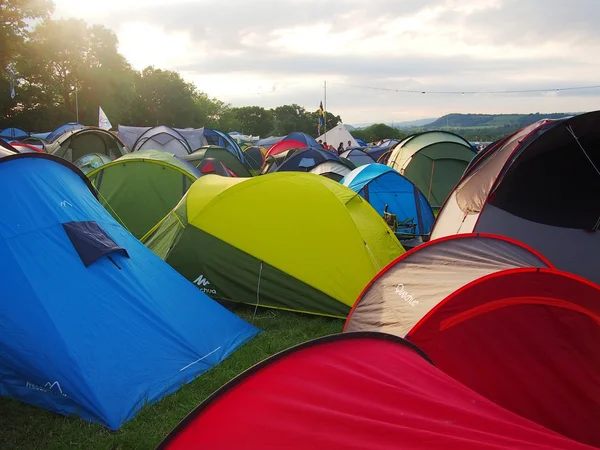 Carpas de colores en el festival de música — Foto de Stock