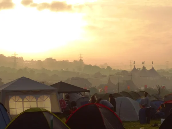 Музичний фестиваль sunrise — стокове фото