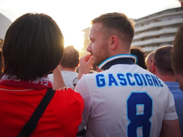 Angličtí fanoušci v Marseille — Stock fotografie