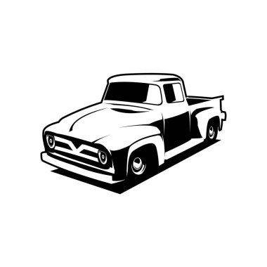 1956 Ford arabaları ön manzaralı izole edilmiş. Araba endüstrisi, rozet, amblem, simge, etiket tasarımı için en iyisi. 10 Ocakta kullanılabilir.