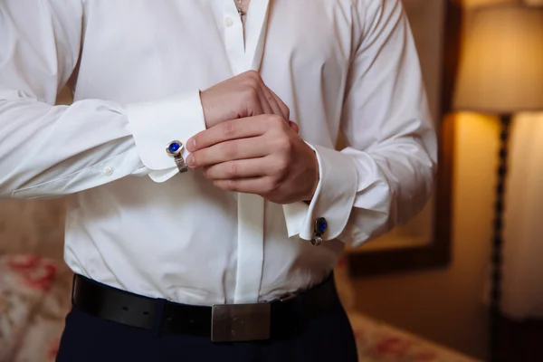 Gentlemans el kol düğmeleri — Stok fotoğraf