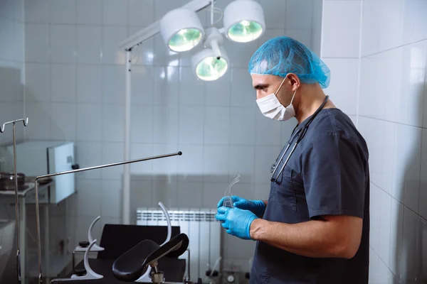 Medische Bril Handen Van Arts Professionele Chirurg Apparatuur — Stockfoto