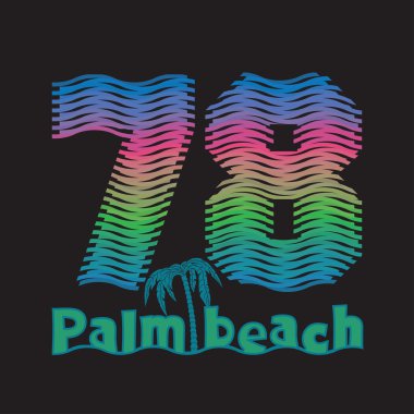 Palm beach, t-shirtler sörf tipografi