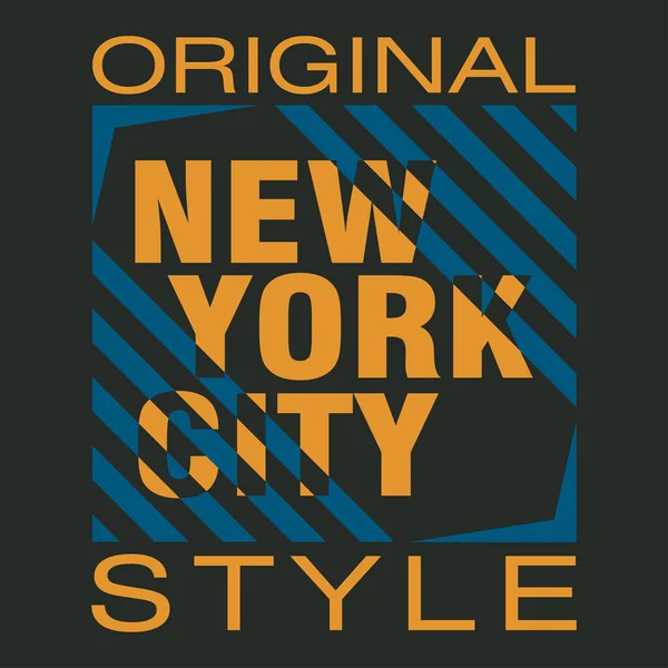 ニューヨークのタイポグラフィ、デザイングラフィック、 Tシャツプリント｜man NYC — ストックベクタ
