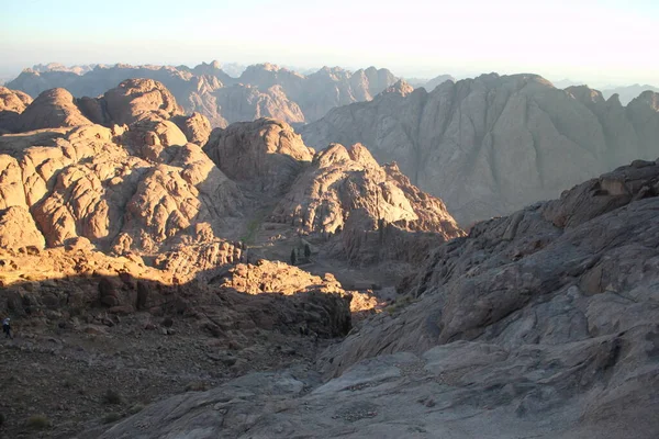모세 산 꼭대기에서 바라본 이집트의 산, 이집트에서 가장 높은 산 — 스톡 사진