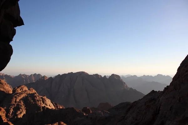 모세 산 꼭대기에서 바라본 이집트의 산, 이집트에서 가장 높은 산 — 스톡 사진