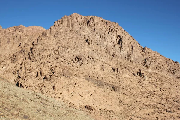 ムーサーの山 エジプトの山 エジプトで最も高い山 あなたがたの主を畏れる者への訓戒に外ならない — ストック写真