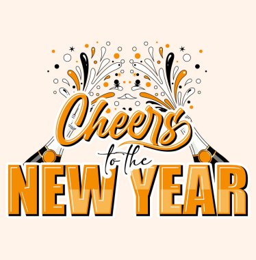Bu şenlikli şampanya ve pop tasarımı ile yılbaşında halka olun! NYE partileri, gece yarısı kadehleri ve kutlama ekipleri için mükemmel. Eğlenceli, kabarcıklı bir grafikle yeni başlangıçlara kadeh kaldıralım..