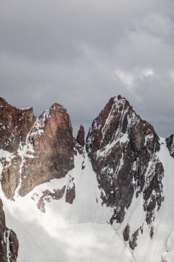 Mountain view keskin zirveleri ile