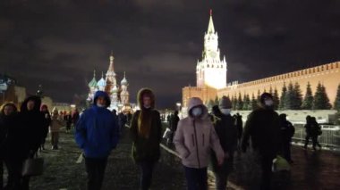 26 ARALIK 2020, MOSCOW, RUSSIA: Yeni yıl bayramının arifesinde gece