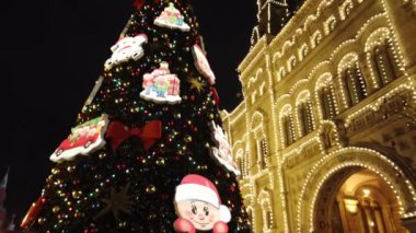 Rusya, Moskova 'daki Kızıl Meydan' da Noel Ağacı