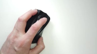 Fare kablosuz kablosuz kapatma, siyah sıkı fare pc kişisel bilgisayar teknolojilerine elle tıklama.