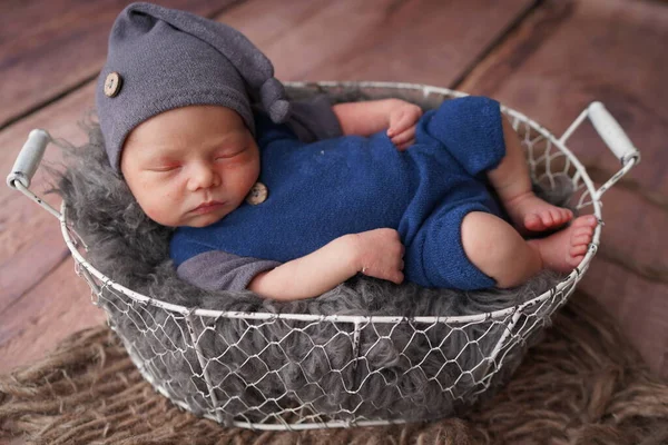 Sleeping Newborn Boy First Days Life Newborn Photo Session Royalty Free Stock Photos