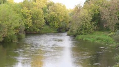 Yaz gününde nehir akıntısı