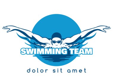 Yüzme takımı vektör Logo