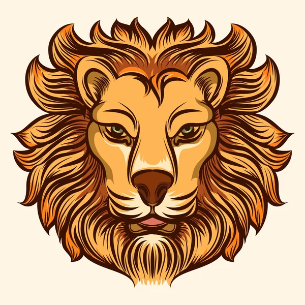 Illustration vectorielle tête de lion — Image vectorielle