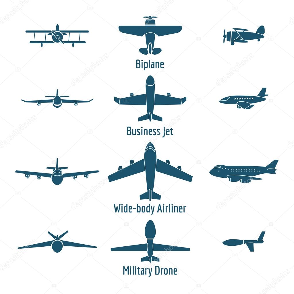 Different airplanes types