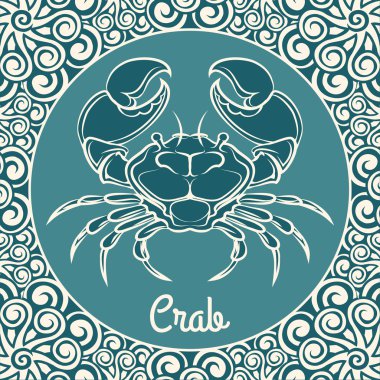 Yengeç logo şablonu