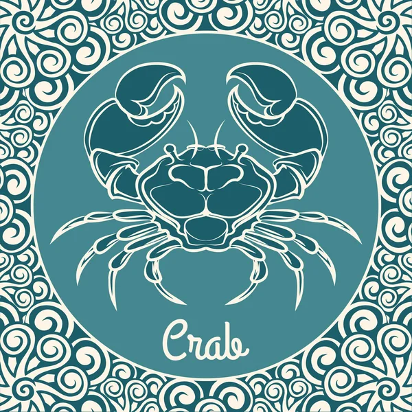 Modèle de logo de crabe — Image vectorielle