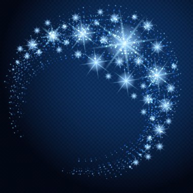 Parlayan yıldız daireyle vektör