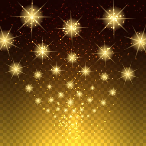 Luz brillante estrellas fondo — Vector de stock