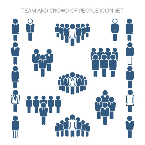 Team and crowd icons — Stock Vector