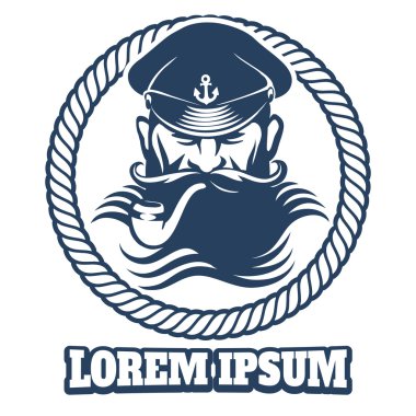 Kaptan logo vektör öğesi
