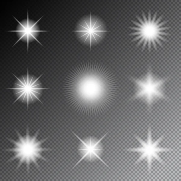 Estrellas y destellos vector — Vector de stock