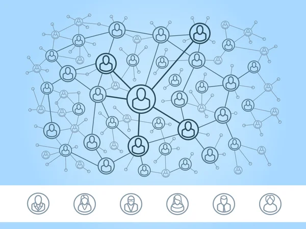 Gente conexión mapa vector — Archivo Imágenes Vectoriales