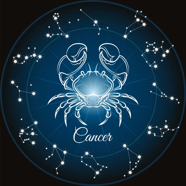 Zodiac sign cancer — Stock Vector