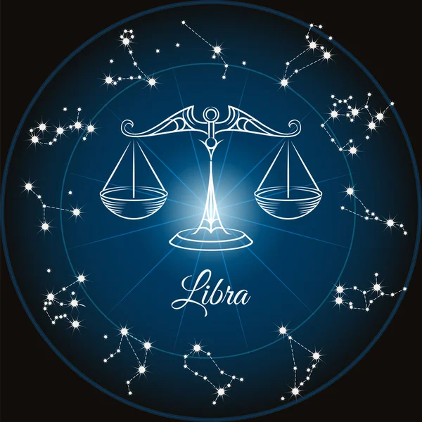 Signo do zodíaco libra — Vetor de Stock