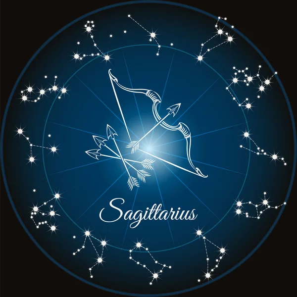 Signe du zodiaque sagittaire — Image vectorielle
